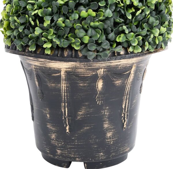 Zöld spirálalakú cserepes műpuszpáng 59 cm