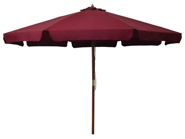 VidaXL burgundi vörös kültéri napernyő farúddal 330 cm