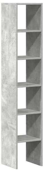2 db betonszürke szerelt fa könyvespolcok halmozható 30x30x80cm