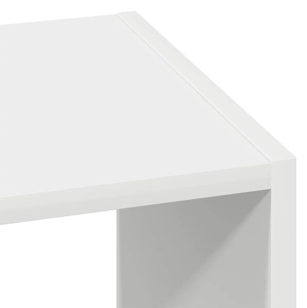 2 db fehér színű szerelt fa könyvespolcok halmozható 30x30x80cm