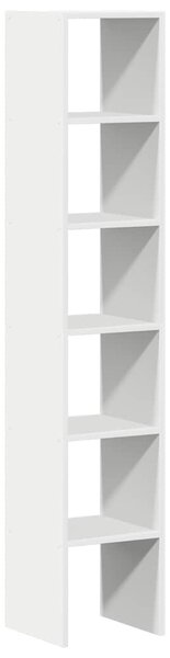 2 db fehér színű szerelt fa könyvespolcok halmozható 30x30x80cm