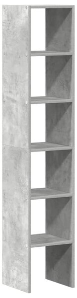 2 db betonszürke szerelt fa könyvespolcok halmozható 30x30x80cm