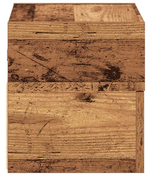 Antik fa színű falra szerelhető éjjeliszekrény 45x26x28,5 cm