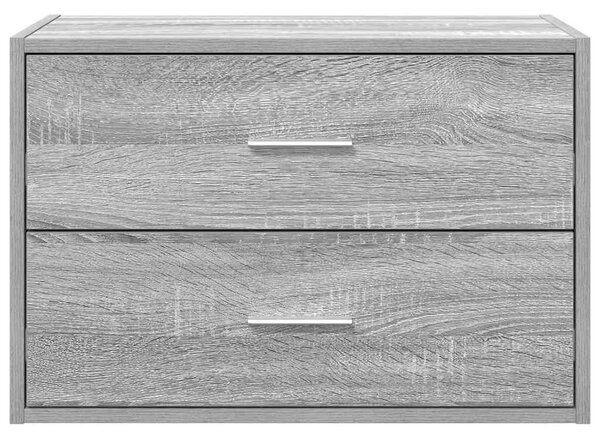Szürke sonoma szerelt fa szekrény 2 fiókkal 60 x 31 x 40 cm