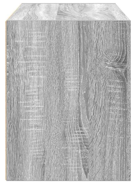 Szürke sonoma szerelt fa szekrény 2 fiókkal 60 x 31 x 40 cm