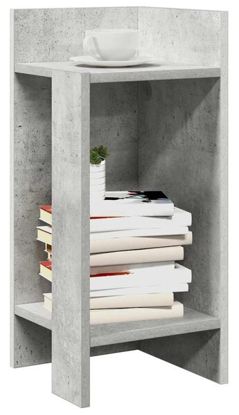 Betonszürke kisasztal polccal 25,5 x 27 x 60 cm