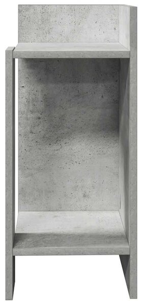 Betonszürke kisasztal polccal 25,5 x 27 x 60 cm