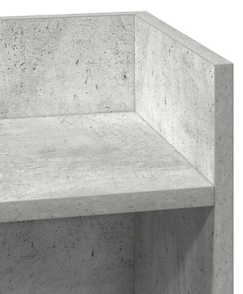 Betonszürke kisasztal polccal 25,5 x 27 x 60 cm