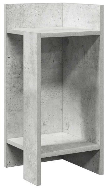 Betonszürke kisasztal polccal 25,5 x 27 x 60 cm
