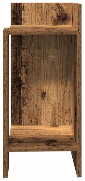2 db antik fa színű kisasztal polccal 25,5 x 27 x 60 cm