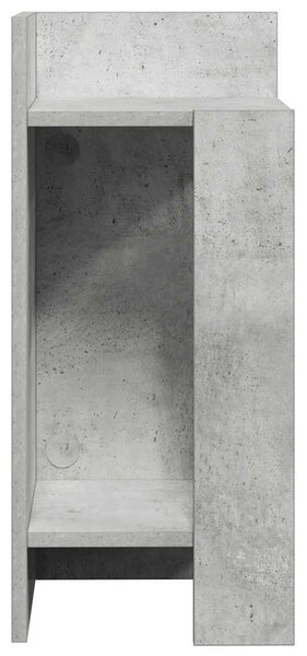 Betonszürke kisasztal polccal 25,5 x 27 x 60 cm