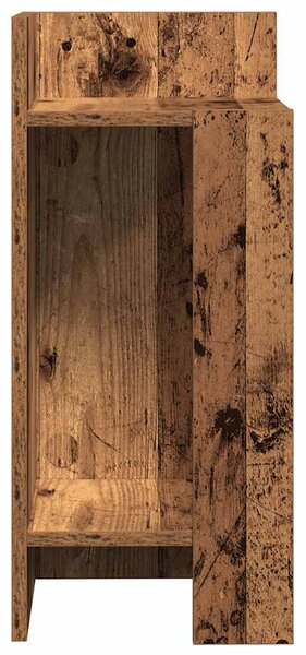 2 db antik fa színű kisasztal polccal 25,5 x 27 x 60 cm