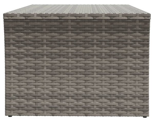 Szürke polyrattan dohányzóasztal 100 x 50 x 40 cm