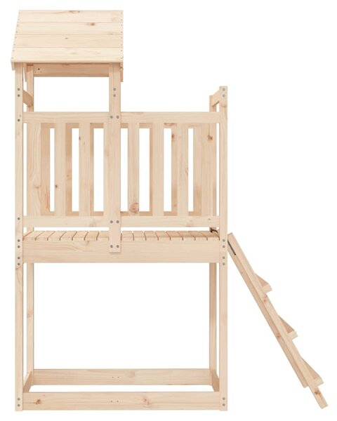 Tömör fenyőfa kültéri játszószett 53 x 110 x 214 cm