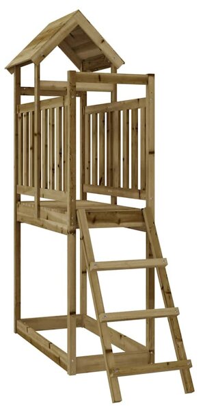 Impregnált fenyőfa kültéri játszószett 53 x 110 x 214 cm
