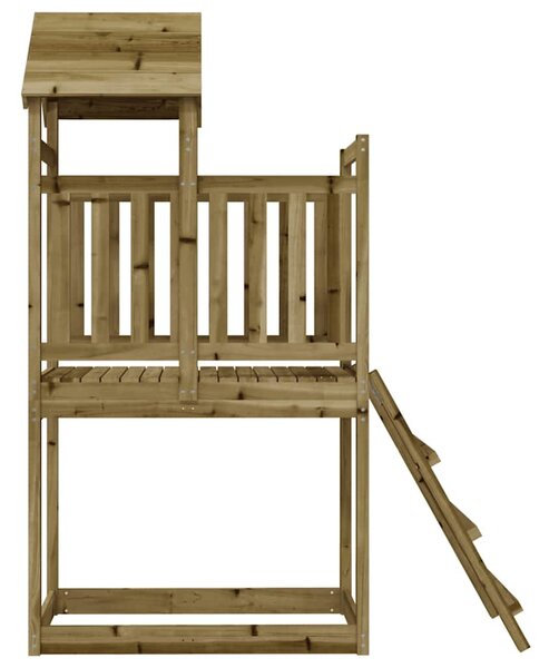 Impregnált fenyőfa kültéri játszószett 53 x 110 x 214 cm