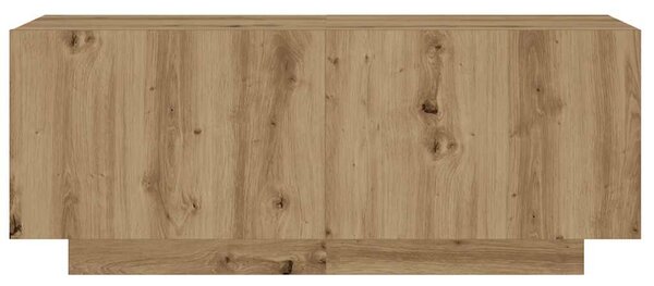 Kézműves tölgy színű szerelt fa éjjeliszekrény 100 x 35 x 40 cm