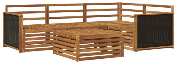 VidaXL Kültéri kanapé szett 5 pcs Természetes 79 x 79 x 37 cm