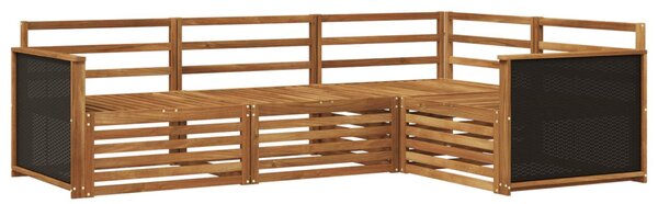 Kültéri kanapé szett 4 pcs Természetes 247,5 x 168,5 x 73 cm