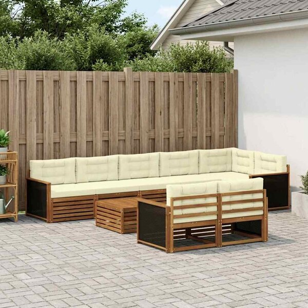 VidaXL Kültéri kanapé szett párnával 9 pcs