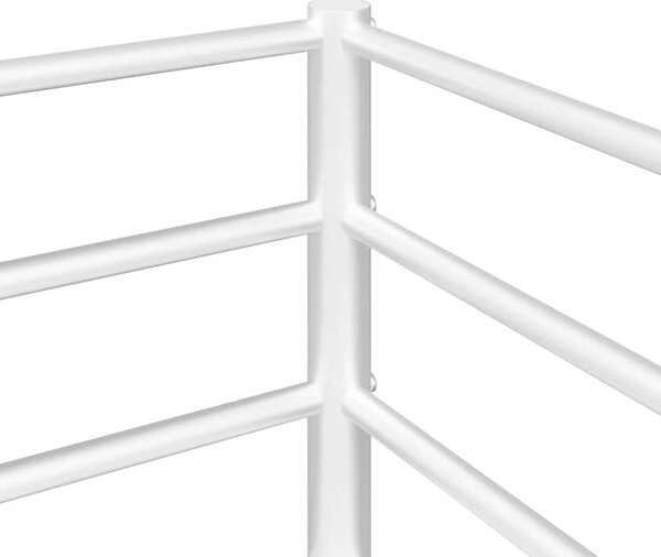 Fehér acél emeletes ágy matrac nélkül 90 x 200 cm