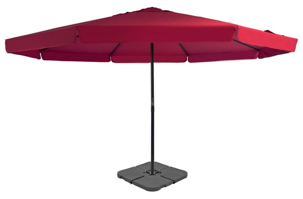 VidaXL piros kültéri napernyő hordozható talppal