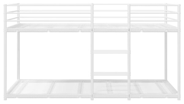 Fehér acél emeletes ágy matrac nélkül 90 x 200 cm