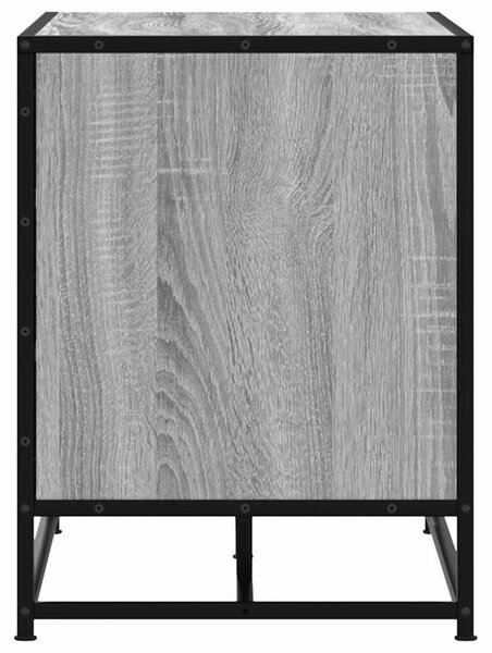 Cipőpad szürke Sonoma 100x40x53,5 cm Gépi fa és fém