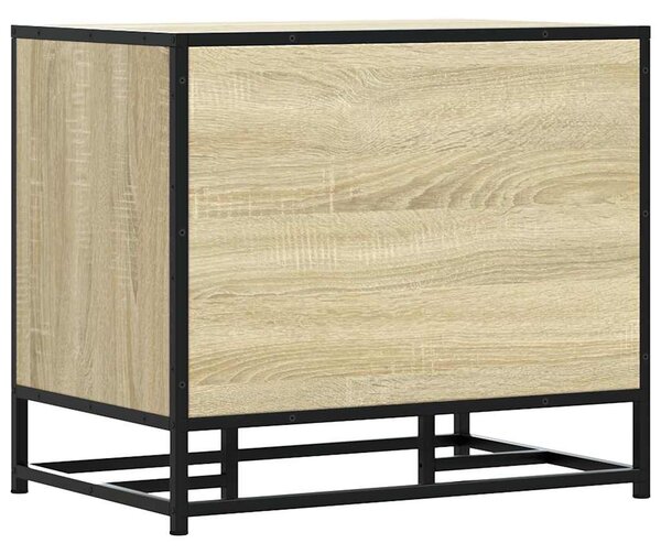 Cipőpad Sonoma tölgy 60x40x53,5 cm Gépelt fa és fém