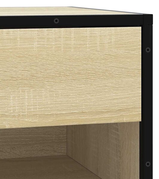 Cipőpad Sonoma tölgy 60x40x53,5 cm Gépelt fa és fém