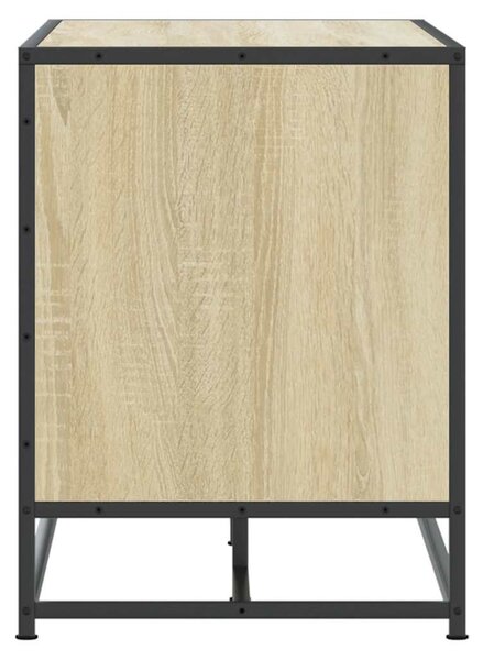 Cipőpad Sonoma tölgy 100x40x53,5 cm Gépi fa és fém