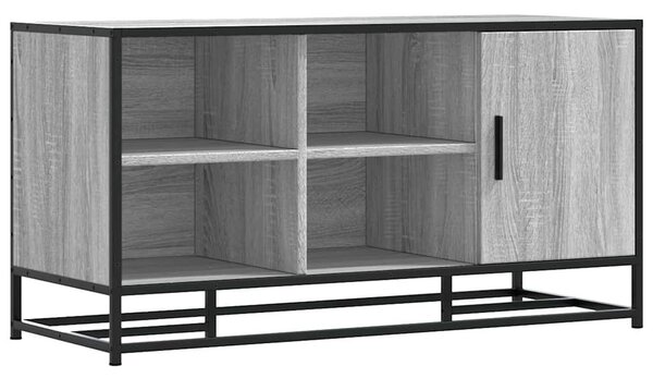 Cipőpad szürke Sonoma 100x40x53,5 cm Gépi fa és fém