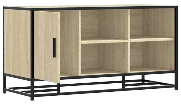 Cipőpad Sonoma tölgy 100x40x53,5 cm Gépi fa és fém