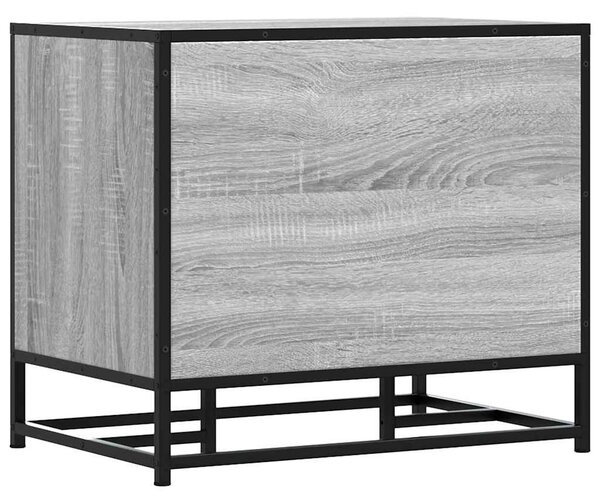 Cipőpad szürke Sonoma 60x40x53,5 cm Gépi fa és fém