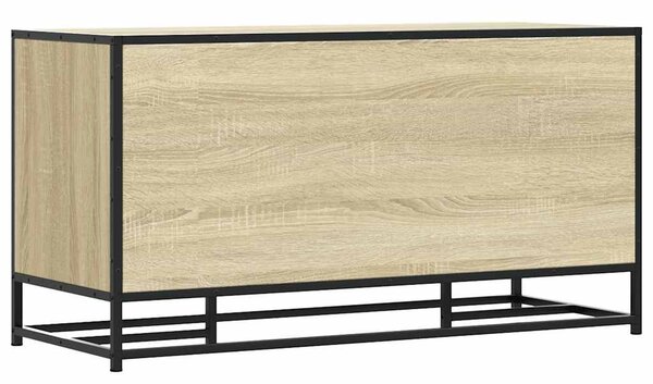 Cipőpad Sonoma tölgy 100x40x53,5 cm Gépi fa és fém