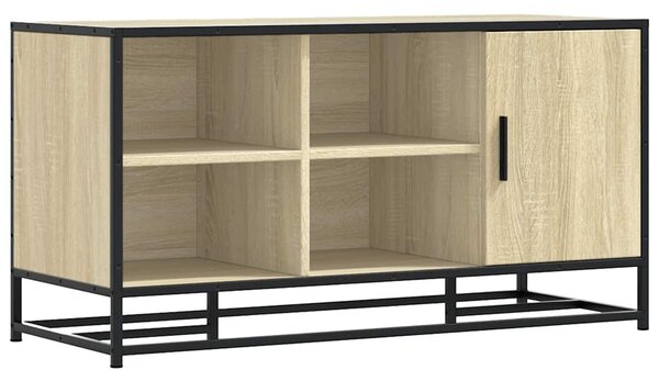 Cipőpad Sonoma tölgy 100x40x53,5 cm Gépi fa és fém