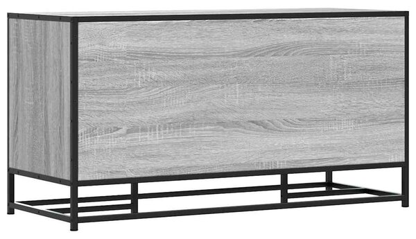Cipőpad szürke Sonoma 100x40x53,5 cm Gépi fa és fém