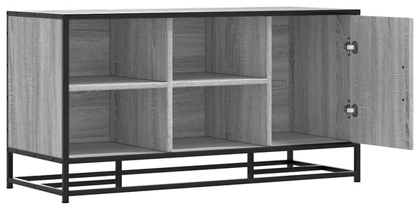 Cipőpad szürke Sonoma 100x40x53,5 cm Gépi fa és fém