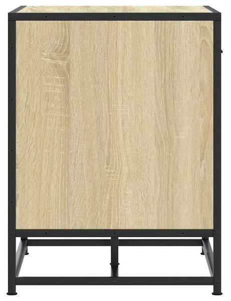 Cipőpad Sonoma tölgy 60x40x53,5 cm Gépelt fa és fém