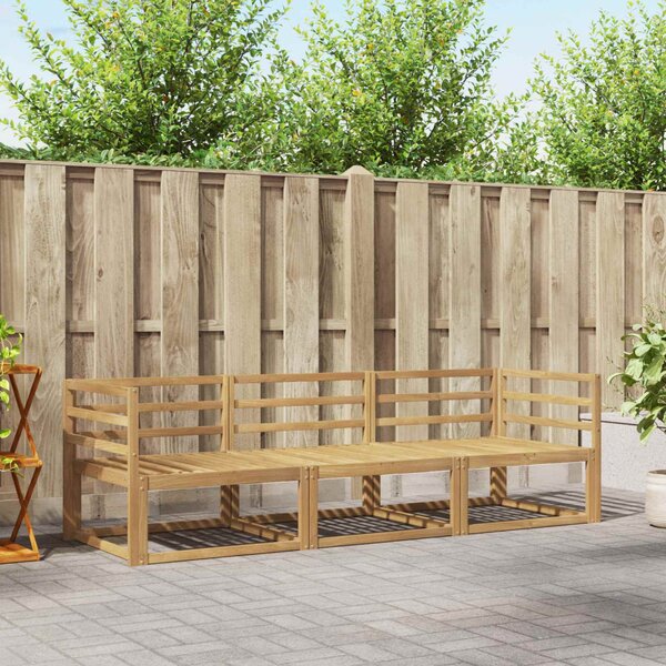 VidaXL Kültéri kanapé szett 3 pcs Fehér 245,5 x 83 x 73 cm