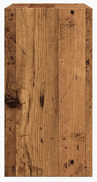 Oldalasztal Régi fa 50x26x50 cm Gépelt fa