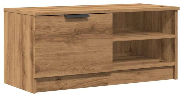 2 db barna tölgy színű szerelt fa TV-szekrény 80x35x36,5 cm