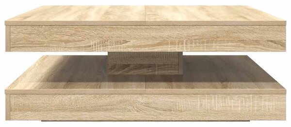 Sonoma tölgy dohányzóasztal 360 fokban forgatható 90x90x34,5 cm