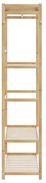 Bambusz ruhaállvány polcokkal 110x40x175 cm