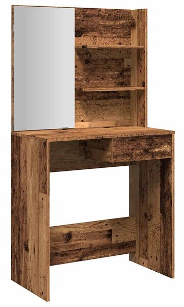 Öltözőasztal tükörrel Régi fa 74,5x40x141 cm