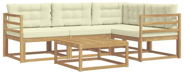 VidaXL Kültéri kanapé szett 5 pcs Fehér és Krém színű 79 x 79 x 37 cm