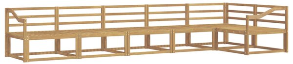 Kültéri kanapé szett 6 pcs Fehér 404 x 166,5 x 73 cm