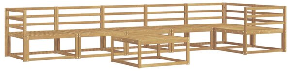 Kültéri kanapé szett 7 pcs Fehér 79 x 79 x 37 cm Tömör Akácfa