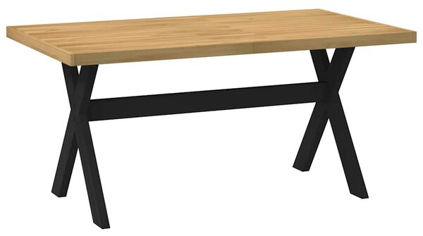 Étkezőasztal NOAIN X alakú lábak 160x90x75 cm tömör fa fenyőfa