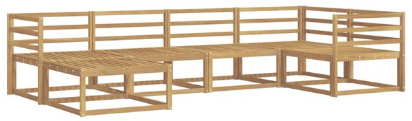 VidaXL Kültéri kanapé szett 6 pcs Fehér 325 x 166,5 x 73 cm